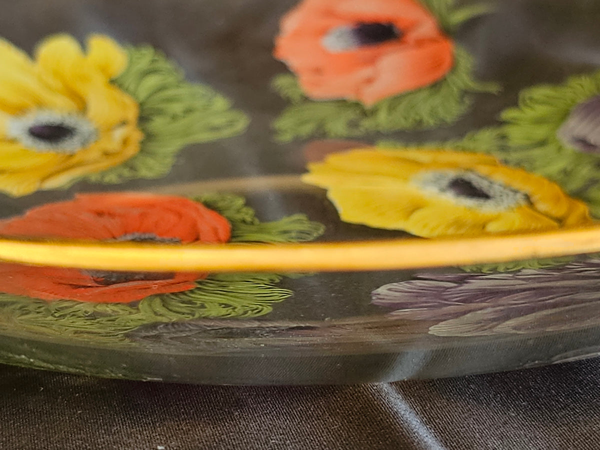 Round Chance Glass Serving Dish Urban Legends Antiques