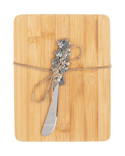 Load image into Gallery viewer, 2pc set Bamboo Cheese Board w/ Olive Speader