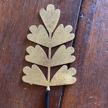 Load image into Gallery viewer, 3 pack Gold Leaf Plant Picks