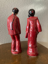 Load image into Gallery viewer, Vintage Oriental Kissing Couple-Red