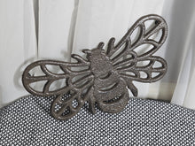 Load image into Gallery viewer, Cast Iron Bee Trivet, black
