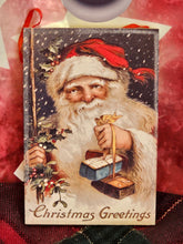 Load image into Gallery viewer, Christmas Greetings Wooden Postcard Plaque
