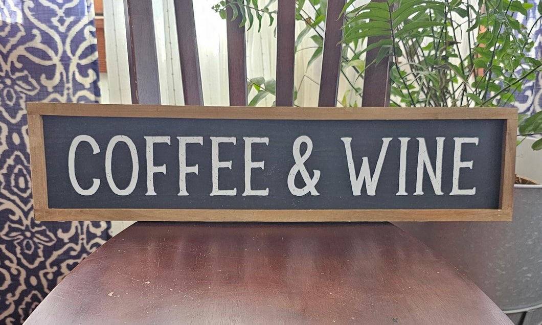 Coffee and Wine Wall Plaque