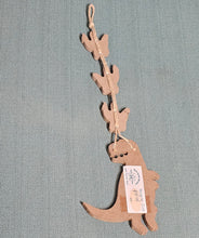 Load image into Gallery viewer, Wooden Dino Stand Tall Wall Decor
