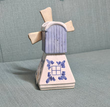 Load image into Gallery viewer, Blue and White Ceramic Windmill
