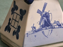 Load image into Gallery viewer, Blue and White Ceramic Windmill
