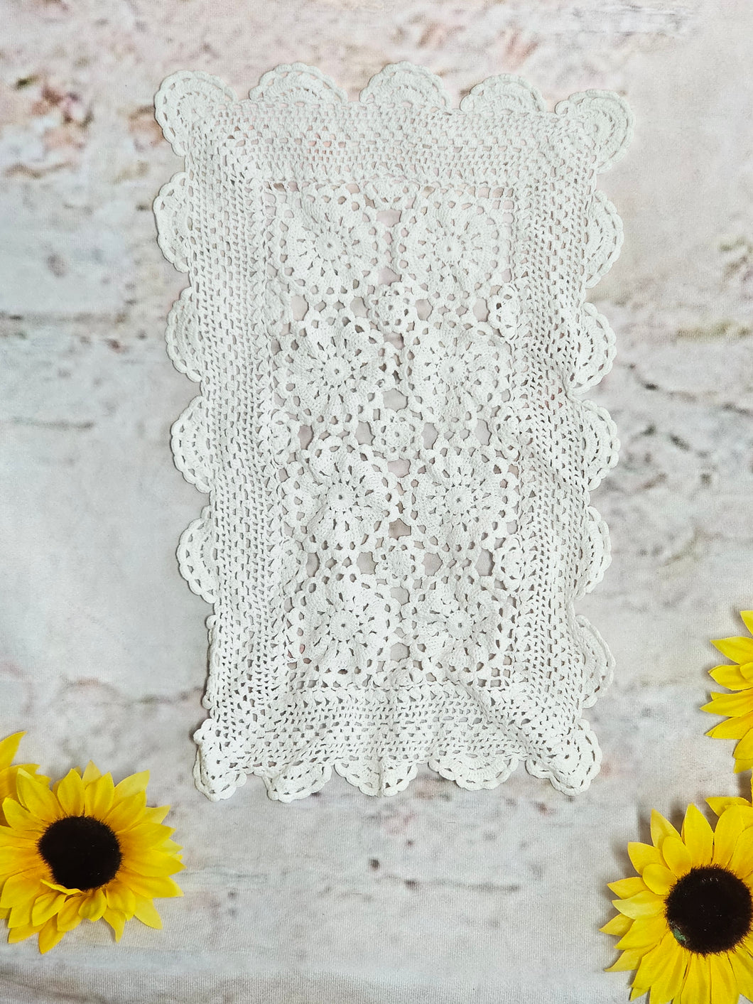 Matching Crochet Table Runners, Large and Small