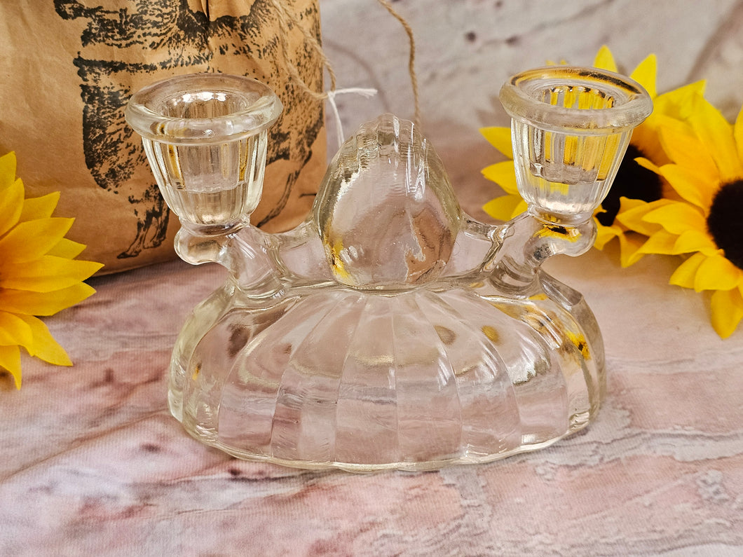 Glass Candle Holders set of 2