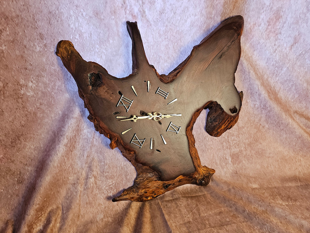 Vintage Live Edge Wood Wall Clock