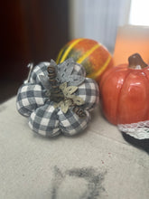 Load image into Gallery viewer, Medium Gingham Check Plaid Flannel Pumpkin
