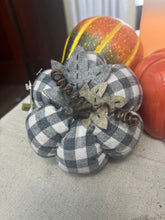 Load image into Gallery viewer, Medium Gingham Check Plaid Flannel Pumpkin
