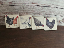 Load image into Gallery viewer, Chicken and Rooster Rustic Soap Stone Coasters
