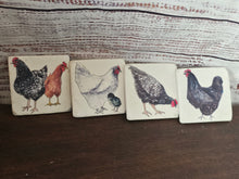 Load image into Gallery viewer, Chicken and Rooster Rustic Soap Stone Coasters
