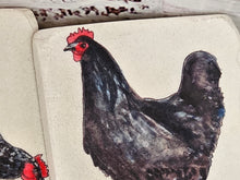 Load image into Gallery viewer, Chicken and Rooster Rustic Soap Stone Coasters
