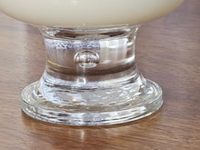 Load image into Gallery viewer, Hand poured sugared lemon candle in vintage pedestal jelly glass
