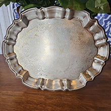 Load image into Gallery viewer, Silver plated footed serving platter
