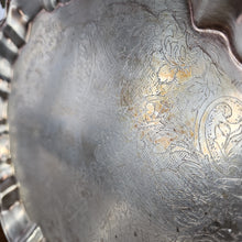 Load image into Gallery viewer, Silver plated footed serving platter
