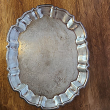 Load image into Gallery viewer, Silver plated footed serving platter
