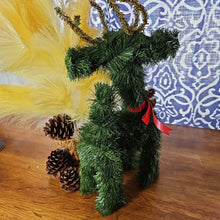 Load image into Gallery viewer, Faux pine vintage reindeer with bell
