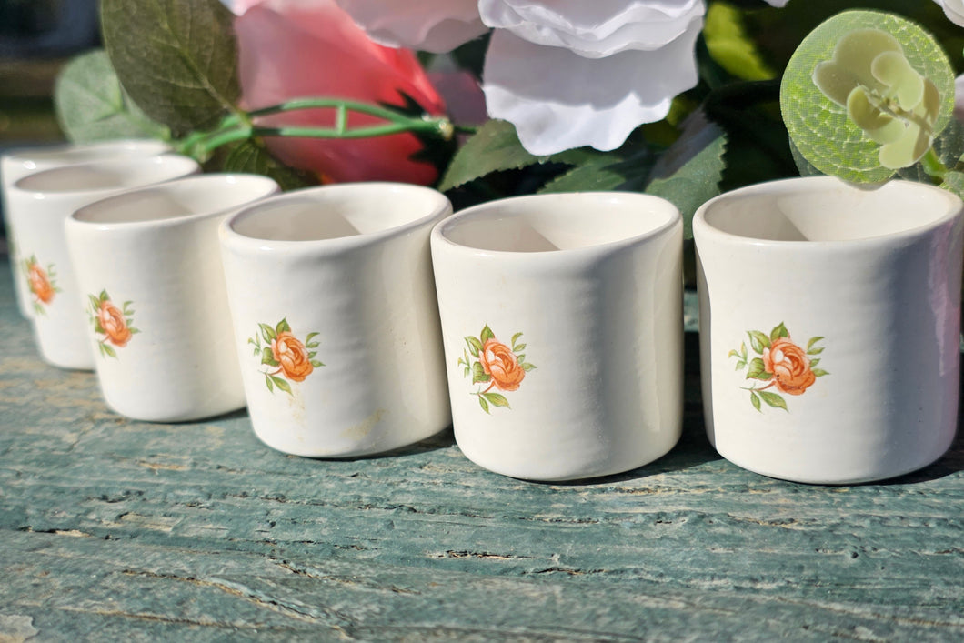 Vintage Ceramic Napkin Holders, Rose Embossed