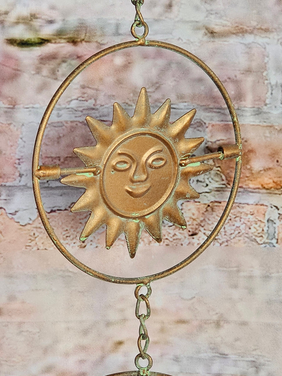 Iron Sunface Kinetic Wind Chain – Urban Legends Antiques