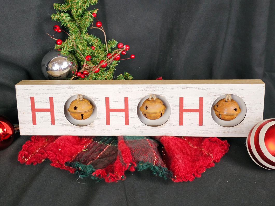 Country Christmas HO HO HO Wall plaque