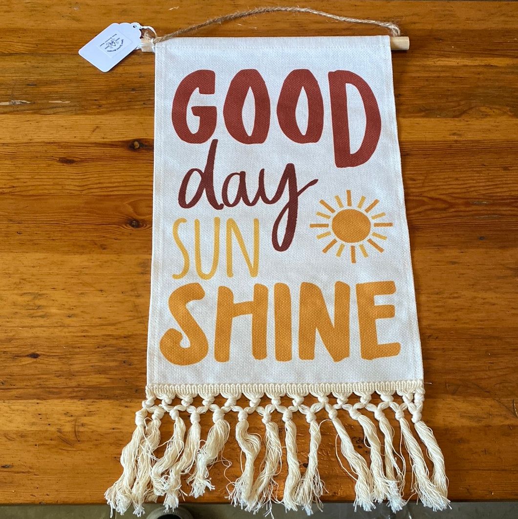 Small Burlap Printed Sign