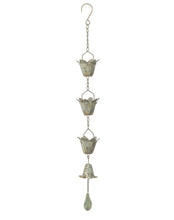 Load image into Gallery viewer, Bronze Patina Flower Mini Rain Chains
