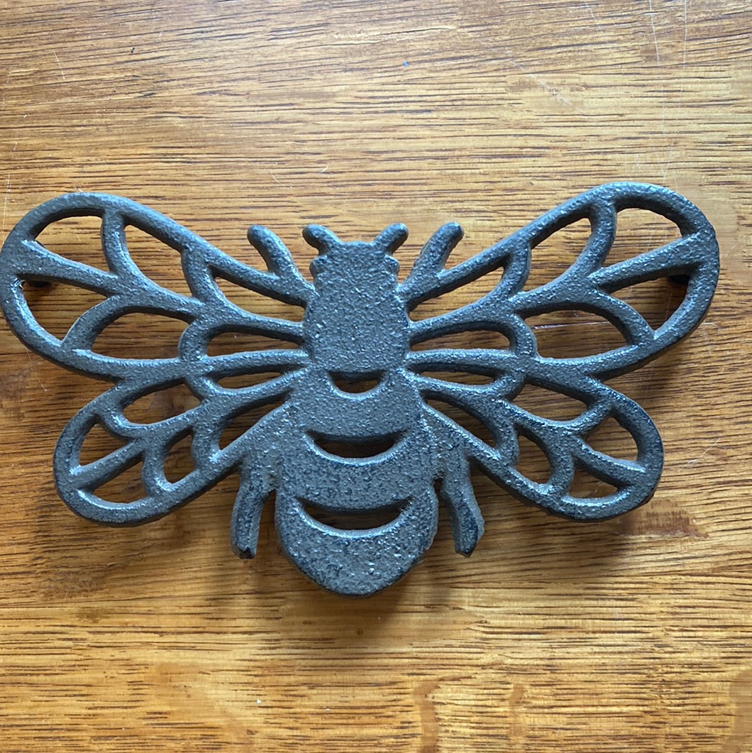 Cast Iron Black Bee Trivet