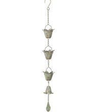 Load image into Gallery viewer, Bronze Iron Patina Flower Mini Rain Chains
