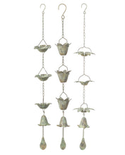 Load image into Gallery viewer, Bronze Patina Flower Mini Rain Chains
