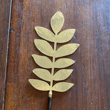 Load image into Gallery viewer, 3 pack Gold Leaf Plant Picks
