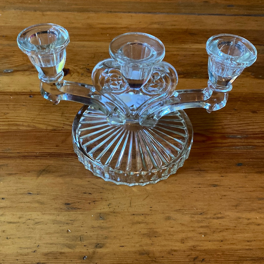 Vintage Glass Candelabra