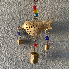 Load image into Gallery viewer, Metal Heart and Bird Wind Chime
