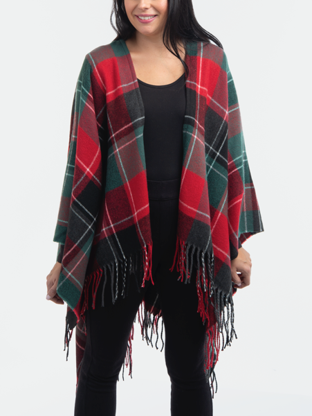 Holiday plaid wrap