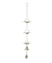 Load image into Gallery viewer, Bronze Patina Flower Mini Rain Chains
