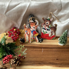 Load image into Gallery viewer, Retro Reindeer Ornament

