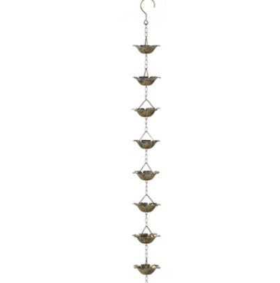 Iron Patina Rose Rain Chain