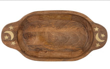 Load image into Gallery viewer, Moon and Star Brass Inlay Dough Bowl
