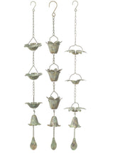 Load image into Gallery viewer, Bronze Iron Patina Flower Mini Rain Chains
