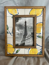 Load image into Gallery viewer, Wooden frame with lemons and Eiffel Tower print
