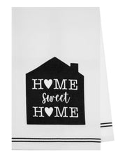 Load image into Gallery viewer, Home Text w/ House and Heart Tea Towels
