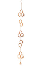 Load image into Gallery viewer, Copper Patina Honeycomb and Bee Rain Chain
