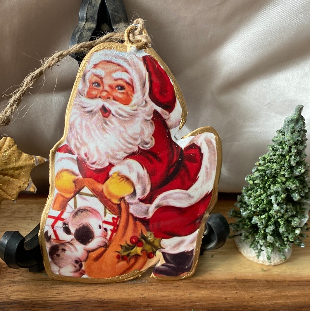 Retro Santa Ornaments