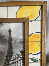 Load image into Gallery viewer, Wooden frame with lemons and Eiffel Tower print
