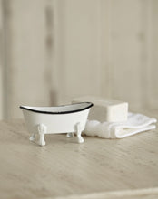 Load image into Gallery viewer, Black and White Enamel Mini Bathtub
